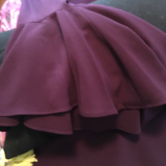 Eliza J Burgundy V Neck Bell Sleeve Dress Size 14 NWT - Picture 8 of 12